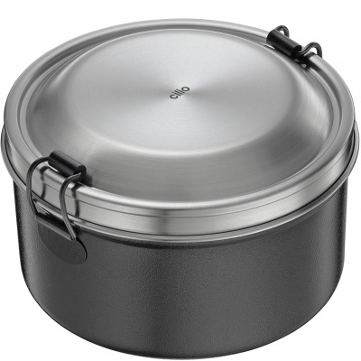 Stalowy lunchbox - podwójny pojemnik na posiłek Monte Cilio CI-545753