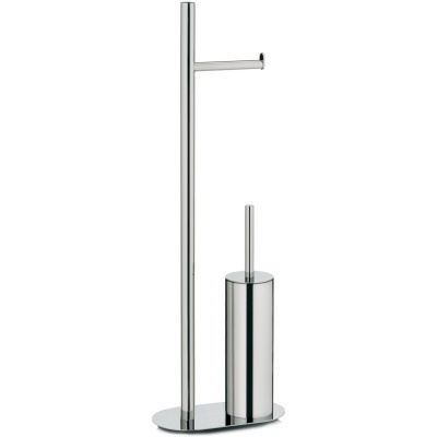 Stalowy zestaw do WC, uchwyt na papier toaletowy i szczotka do WC Lucido Kela KE-22698