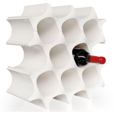 Stojak na wino Qualy biały QL10031