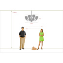 Subtelny żyrandol 8 ramienny Palermo CHIARO Elegance 386014908