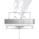 Suszarka do naczyń z uchwytami na kubki simplehuman stalowo-biała KT1190