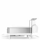 Suszarka do naczyń z uchwytami na kubki simplehuman stalowo-biała KT1190