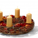 Świecznik adwentowy na cztery świece Tahoma Philippi złoty P122015