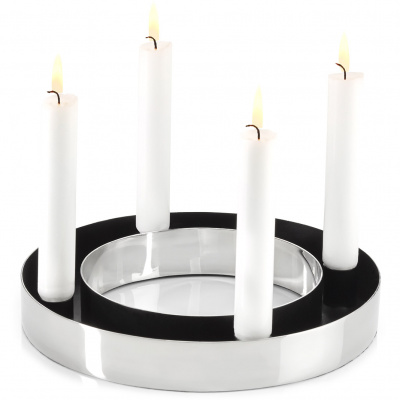 Świecznik okrągły na cztery świece Ring Philippi 23 cm P133004