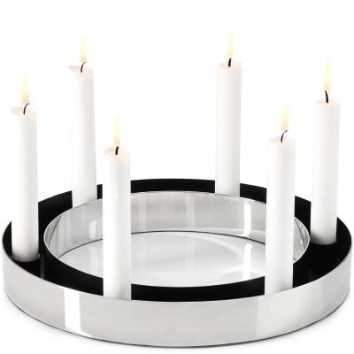 Świecznik okrągły na sześć świec Ring Philippi 30 cm P133005