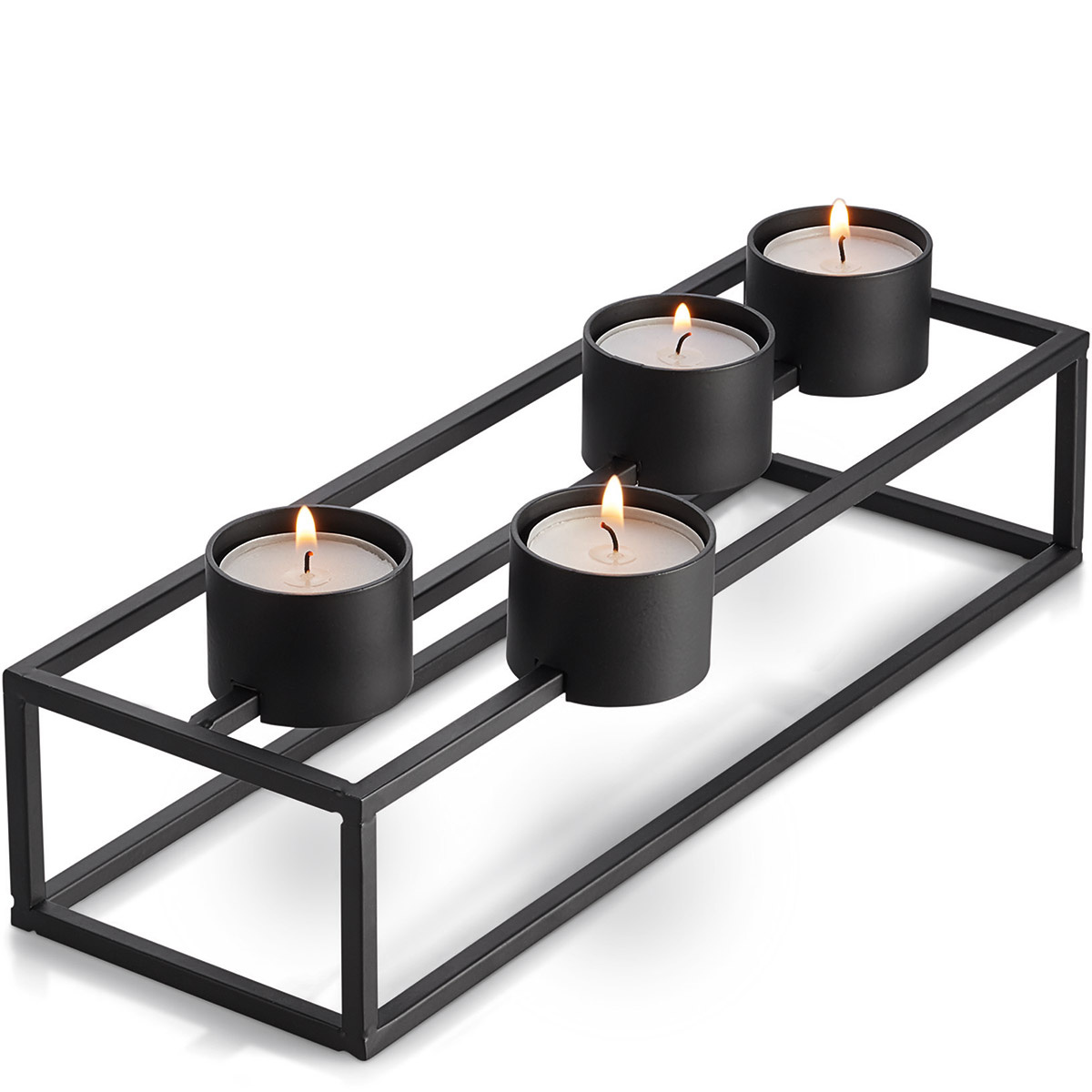 czarny metalowy świecznik podgrzewacz cubo philippi