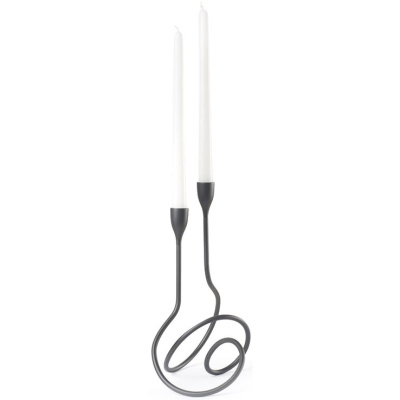 Świecznik podwójny LOOP Black Blum czarny LP005