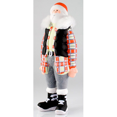 Święty Mikołaj w koszuli w kratę Drescher 19cm dr 33311030