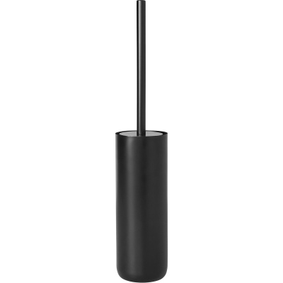 Szczotka do WC z pojemnikiem, czarna Blomus Modo stal pokryta tytanem B69081