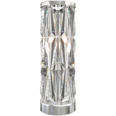 Szklana lampa stołowa Puntes Maytoni chrom MOD043TL-02CH