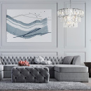 Szklana lampa wisząca 77 cm Puntes Maytoni MOD043PL-18CH