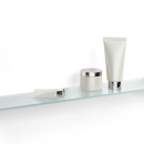 Szklana półka łazienkowa, stalowe, polerowane mocowanie - Atore Zack 65 cm 40456