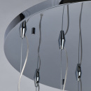 Szklane lampki wiszące na stalowych linkach kolorowe RegenBogen Megapolis 606011009