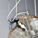 Szklane lampki wiszące na stalowych linkach kolorowe RegenBogen Megapolis 606011009