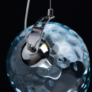 Szklane lampki wiszące na stalowych linkach kolorowe RegenBogen Megapolis 606011009