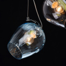 Szklane lampki wiszące na stalowych linkach kolorowe RegenBogen Megapolis 606011009