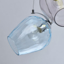 Szklane lampki wiszące na stalowych linkach kolorowe RegenBogen Megapolis 606011009