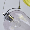 Szklane lampki wiszące na stalowych linkach kolorowe RegenBogen Megapolis 606011009