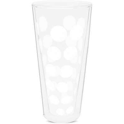 Szklanka izolowana wysoka ZAK! Designs 350ml, białe kropki 1358-N310