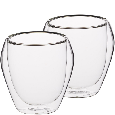 Szklanki do cappuccino podwójna ścianka 250 ml Kitchen Craft 2 sztuki KCLXDWTUMB2PC