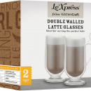 Szklanki izolowane do latte z uchem 325 ml Kitchen Craft 2 sztuki KCLXDWLATTE2PC