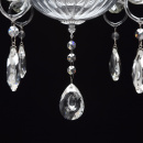 Szklany, 8-ramienny żyrandol z czerwonymi wykończeniami MW-LIGHT Elegance 483012008