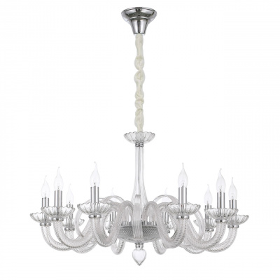 Szklany, duży żyrandol na 10 żarówek Ella MW-LIGHT Elegance 483013610