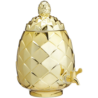 Szklany słój z kranikiem Ananas Kitchen Craft 6 Litrów BCDSPAPLGLD