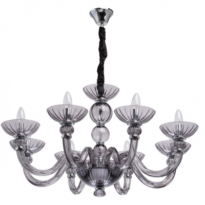 Szklany żyrandol 8-ramienny (przydymiane szkło) Ella MW-LIGHT Elegance 483012508