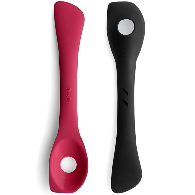 Szpatułka z łyżką z dziurką Duo Tools Lekue różowa 0200430R08