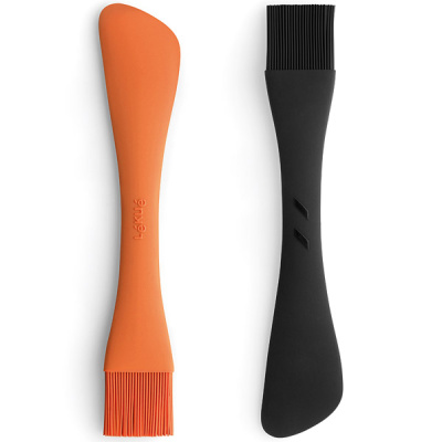 Szpatułka z pędzlem Duo Tools Lekue pomarańczowa 0200420N04U002