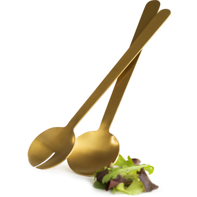 Sztućce do sałaty z kolorze złotym Kitchen Sagaform SF-5017754