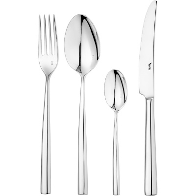 Sztućce gładkie, nowoczesne, proste Su Verlo 24 sztuki V-7000-ZESTAW