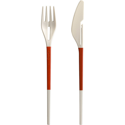 Sztućce Twin One Lekue czerwone 2900100R14U008