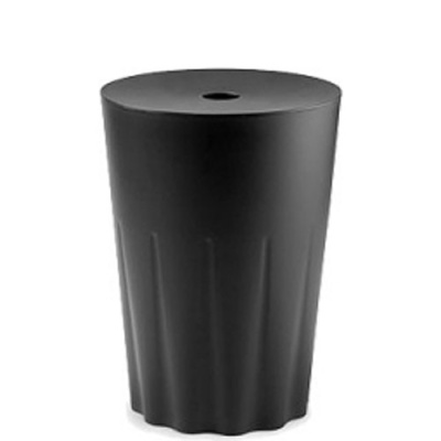 Taboret i kosz na pranie w jednym Basic Authentics czarny matowy 1088999