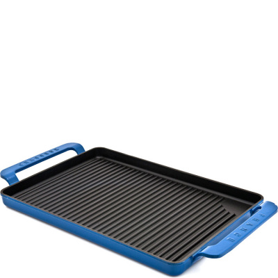 Taca grillowa żeliwna emaliowana Chasseur błękitna 3360-12