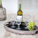 Taca owalna, metalowa z uchwytami i gumowym wnętrzem czarna Spacy Wesco 322102-62