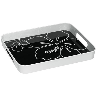 Taca z melaminy, czarno-biała Zassenhaus ZS-063004