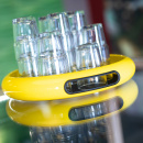 Taca z wysoką krawędzią i uchwytami Spacy Wesco czerwona 322101-02