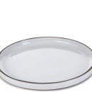 Talerz deserowy, płaski z rantem 21 cm Caractere Revol biały RV-652798-4
