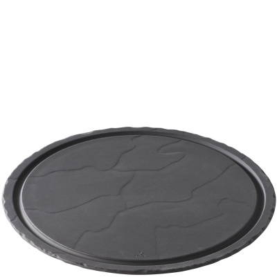 Talerz do steków 30 cm, porcelanowa imitacja czarnego łupka Basalt Revol RV-647911-2