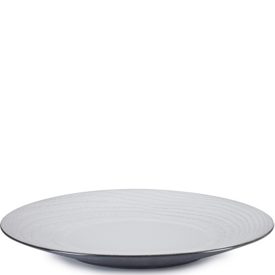 Talerz duży, płaski 31 cm, porcelanowy Revol Swell biały piasek RV-653522-2