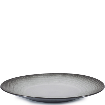 Talerz duży, płaski 31 cm, porcelanowy Revol Swell czarny piasek RV-653523-2