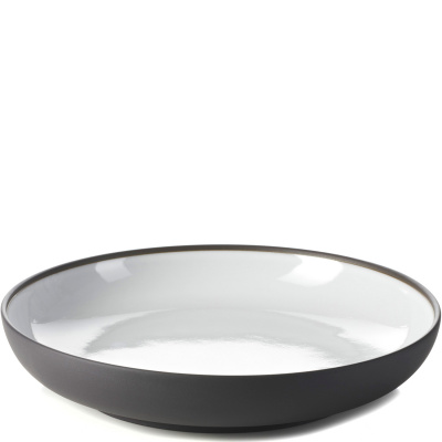 Talerz głęboki 23,5 cm Solid & Likid Revol, czarny, białe wnętrze RV-649099-4