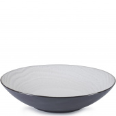 Talerz głęboki na owoce morza 24 cm, porcelanowy Revol Swell biały piasek RV-653528-6