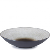 Talerz głęboki na owoce morza 24 cm, porcelanowy Revol Swell brązowy piasek RV-653530-6