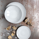 Talerz głęboki na owoce morza 24 cm, porcelanowy Revol Swell brązowy piasek RV-653530-6