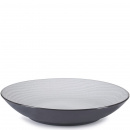Talerz głęboki na owoce morza 27 cm, porcelanowy Revol Swell biały piasek RV-653534-4