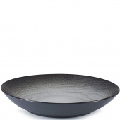 Talerz głęboki na owoce morza 27 cm, porcelanowy Revol Swell czarny piasek RV-653535-4