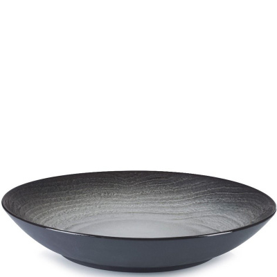 Talerz głęboki na owoce morza 27 cm, porcelanowy Revol Swell czarny piasek RV-653535-4